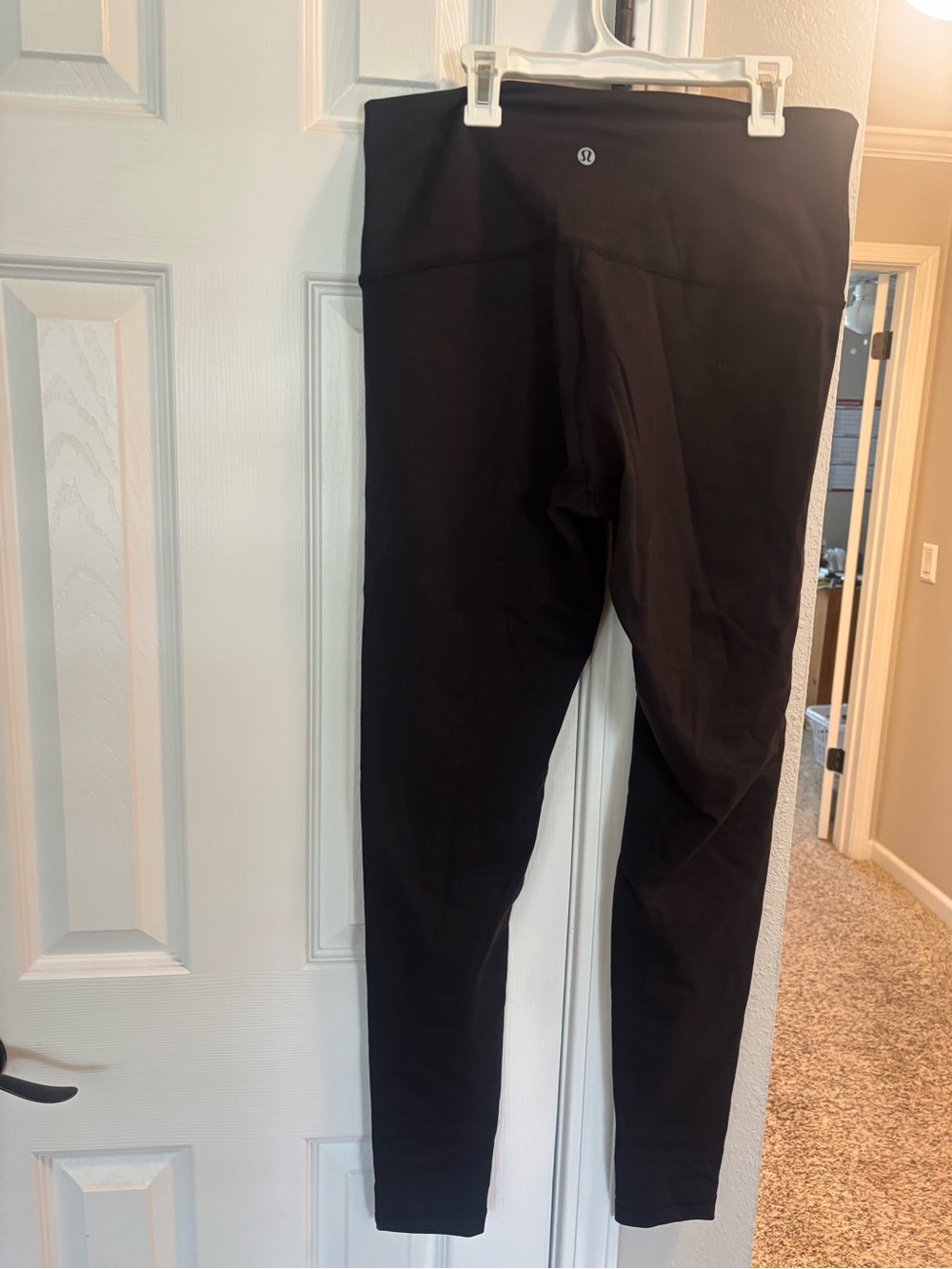 lululemon athletica Black Performance Leggings with Reflective Logo